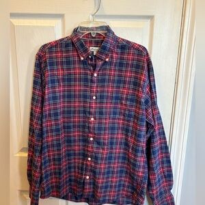 Peter Millar Red & Blue Plaid Button-Down Shirt